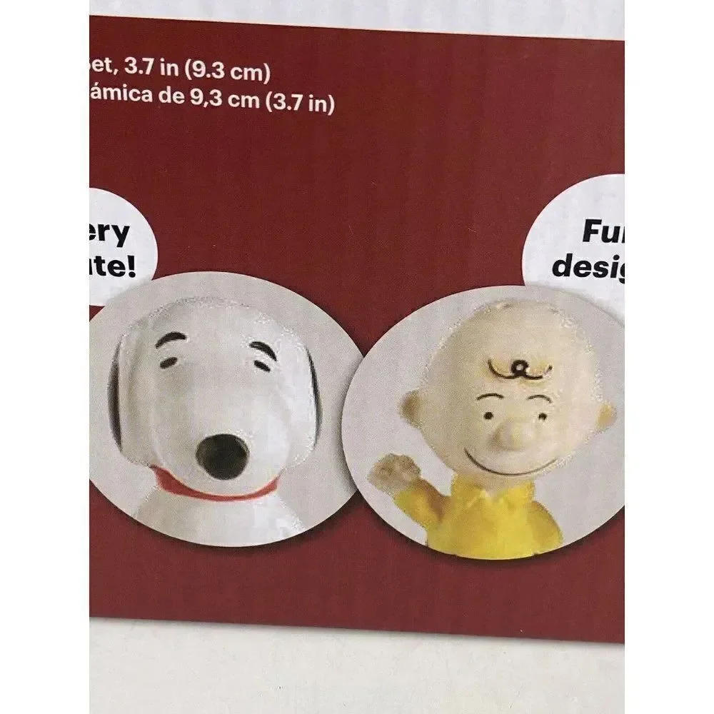 Peanuts Classic Pals Snoopy & Charlie Brown‎ Ceramic Salt & Pepper Set NEW